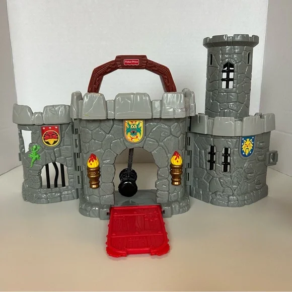 Vintage 1998 Fisher Price Great Adventures All In One Take Along Castle - Picture 3 of 13